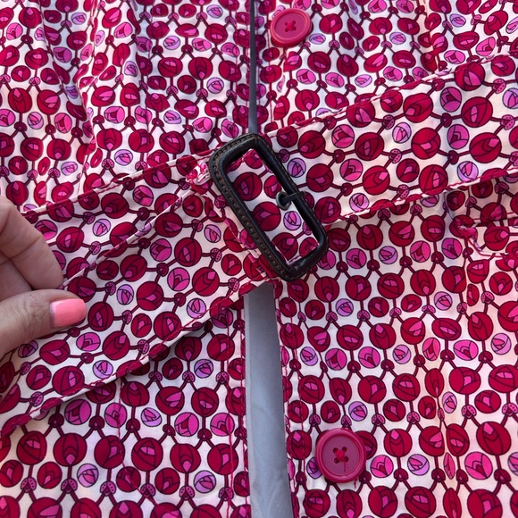 GAP Women’s Small Trench Coat Belted‎ Rosebud Valentines Collar Pockets Y2K - Picture 4 of 15